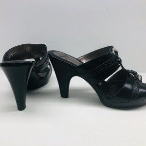 SOFFT BLACK LEATHER HEELS
